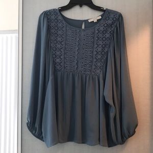 Light blue LOFT flowy blouse